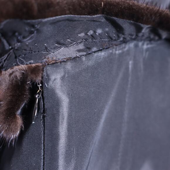 CHETTA B Evening Y2K Black Cocktail Dress Fur Trimmed Gown Women's 8 - Picture 10 of 11